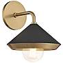 Mitzi Marnie 10 1/2" High Aged Brass and Black Wall Sconce
