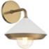 Mitzi Marnie 10 1/2" High Aged Brass and White Wall Sconce