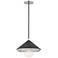 Mitzi Marnie 11 3/4" Wide Polished Nickel and Black Modern Pendant