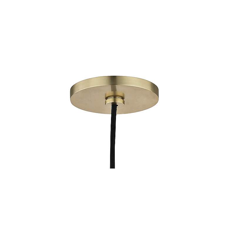 Image 4 Mitzi Marnie 8" Wide Modern Black and Aged Brass Mini Pendant more views