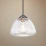 Thumbnail1 of Mitzi Maya 12" Wide Modern Polished Nickel Crackle Glass Mini Pendant