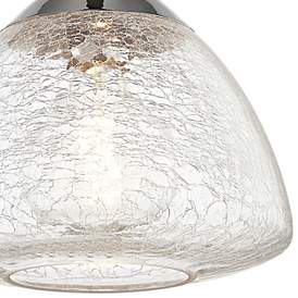 Image3 of Mitzi Maya 12" Wide Modern Polished Nickel Crackle Glass Mini Pendant more views