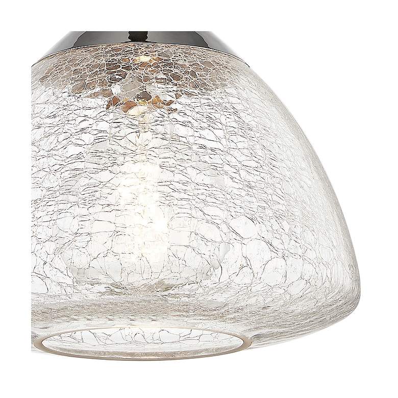 Image 3 Mitzi Maya 12" Wide Modern Polished Nickel Crackle Glass Mini Pendant more views