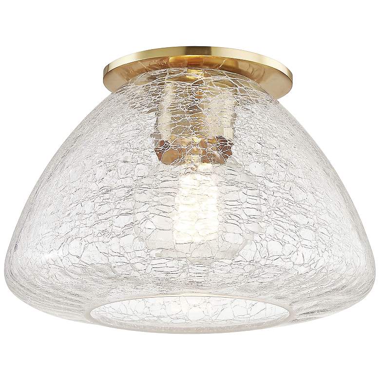 Image 2 Mitzi Maya 9" Wide Aged Brass Ceiling Light