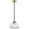 Mitzi Maya 9" Wide Modern Aged Brass Crackle Glass Mini Pendant