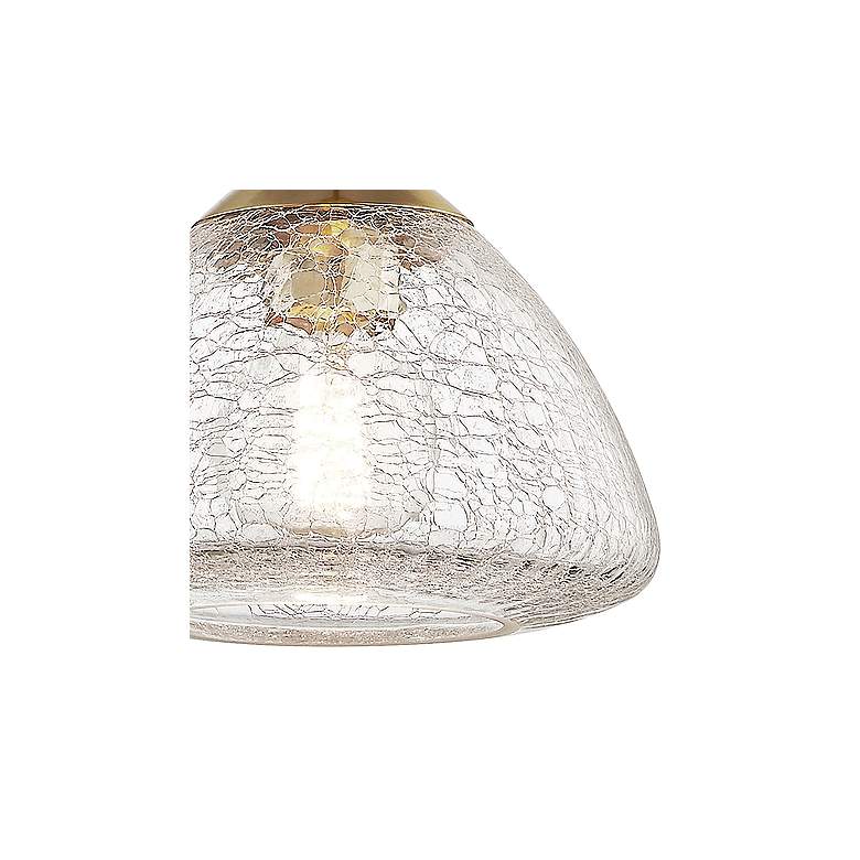 Image 3 Mitzi Maya 9" Wide Modern Aged Brass Crackle Glass Mini Pendant more views