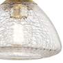 3_Mitzi Maya 9" Wide Modern Aged Brass Crackle Glass Mini Pendant more views
