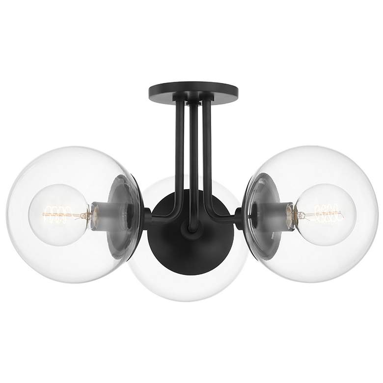 Image 1 Mitzi Meadow 20 1/4" Wide Old Bronze 3-Light Ceiling Light