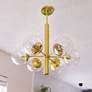1_Mitzi Meadow 28" Wide Aged Brass 6-Light Chandelier
