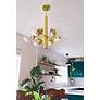 3_Mitzi Meadow 28" Wide Aged Brass 6-Light Chandelier more views
