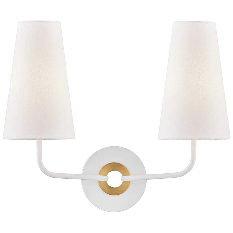 Image 1 Mitzi Merri 13 1/2" High 2-Light White Wall Sconce