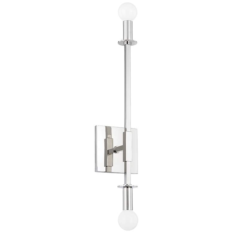 Image 1 Mitzi Milana 9.5" Polished Nickel 2 Light Wall Sconce