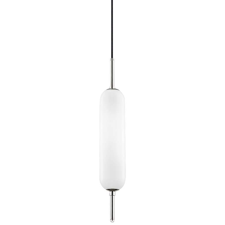 Image 1 Mitzi Miley 4" Wide Polished Nickel LED Mini Pendant Light