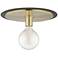 Mitzi Milo 14" Wide Aged Brass and Black Ceiling Light