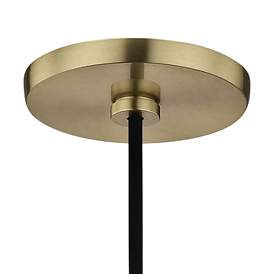Image4 of Mitzi Milo 14" Wide Aged Brass and Black Pendant Light more views