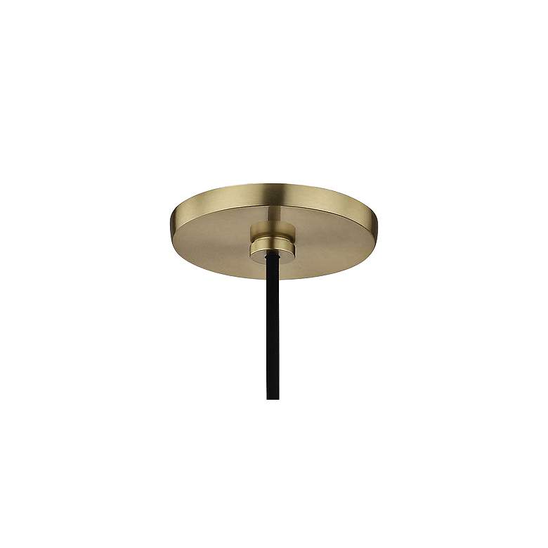 Image 4 Mitzi Milo 14" Wide Aged Brass and Black Pendant Light more views