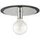 Mitzi Milo 14" Wide Polished Nickel and Black Ceiling Light