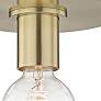 Mitzi Milo 9" Wide Aged Brass and Black Ceiling Light