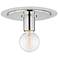 Mitzi Milo 9" Wide Polished Nickel and White Ceiling Light