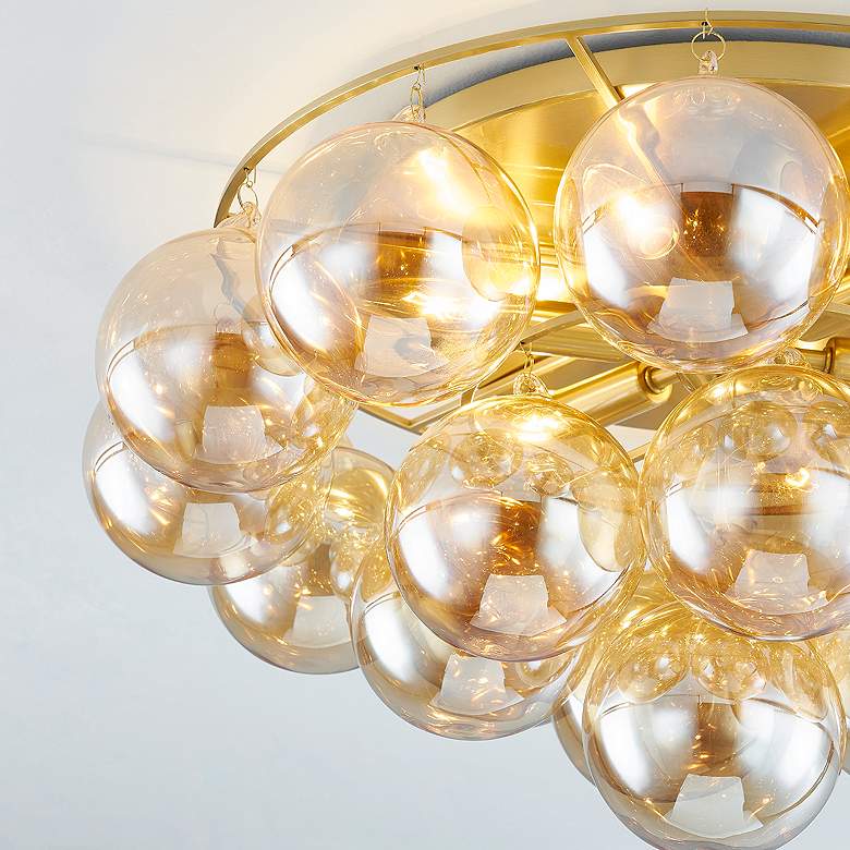 Image 2 Mitzi Mimi 22 1/2" Wide Aged Brass 6-Light Ceiling Light more views