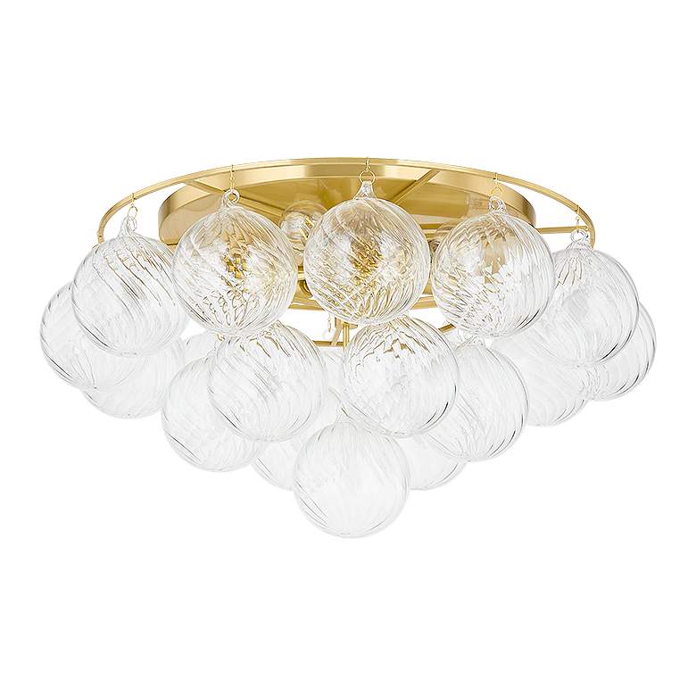 Image 1 Mitzi Mimi 22 1/2" Wide Aged Brass 6-Light Ceiling Light