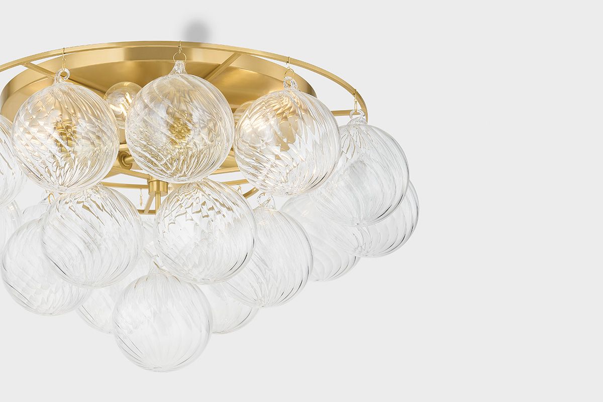 Image 2 Mitzi Mimi 22 1/2" Wide Aged Brass 6-Light Ceiling Light more views