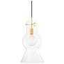 Mitzi Mirabel 11" Wide Aged Brass Modern Clear Glass Pendant Light