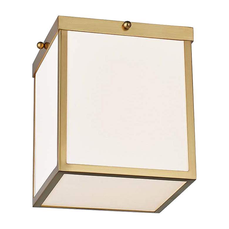 Image 1 Mitzi Monica 8 1/4 inch Wide Aged Brass LED Ceiling Light