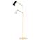 Mitzi Moxie Aged Brass Metal 2-Light LED Floor Lamp