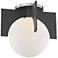 Mitzi Nadia 11" Wide Polished Nickel and Black Ceiling Light