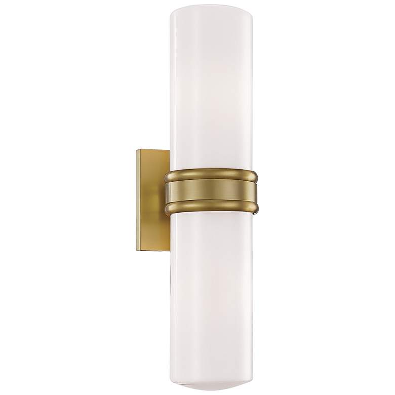 Image 1 Mitzi Natalie 4.25 inch Wide Aged Brass 2 Light Wall Sconce