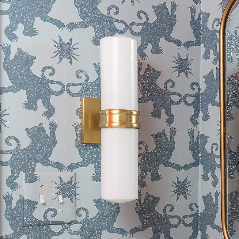 Image 1 Mitzi Natalie 4.25" Wide Aged Brass 2 Light Wall Sconce