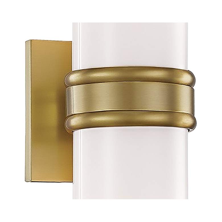 Image 2 Mitzi Natalie 4.25 inch Wide Aged Brass 2 Light Wall Sconce more views