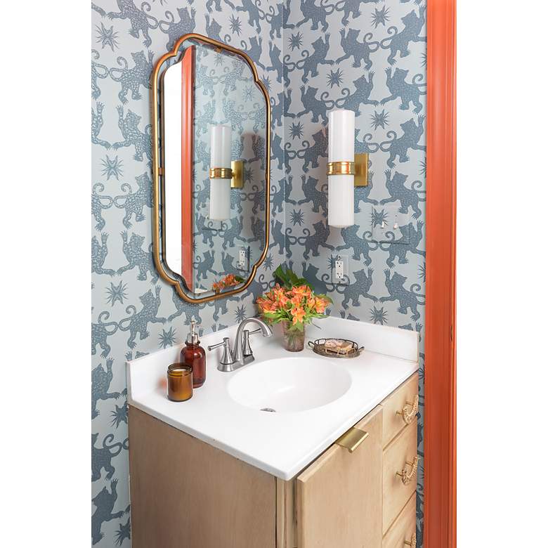 Image 3 Mitzi Natalie 4.25" Wide Aged Brass 2 Light Wall Sconce more views