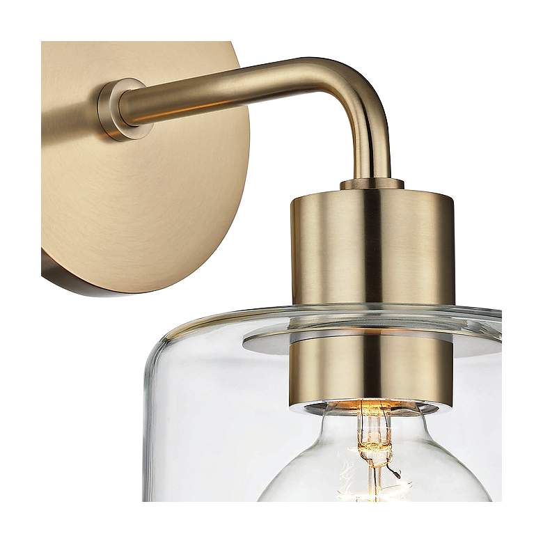 Image 2 Mitzi Neko 12 1/4" High Aged Brass Wall Sconce more views