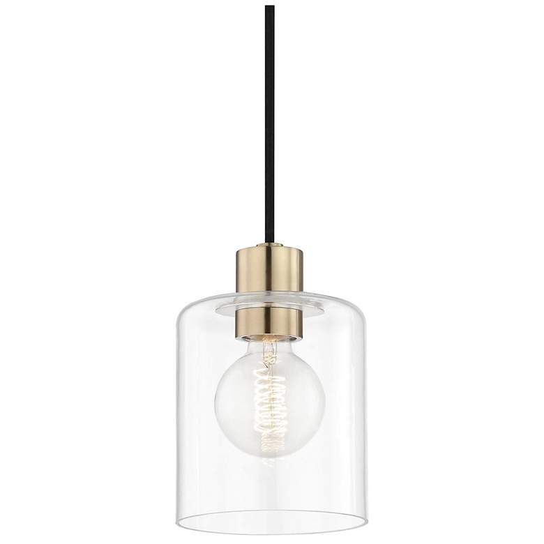 Image 2 Mitzi Neko 5.5" Wide Aged Brass 1 Light Pendant