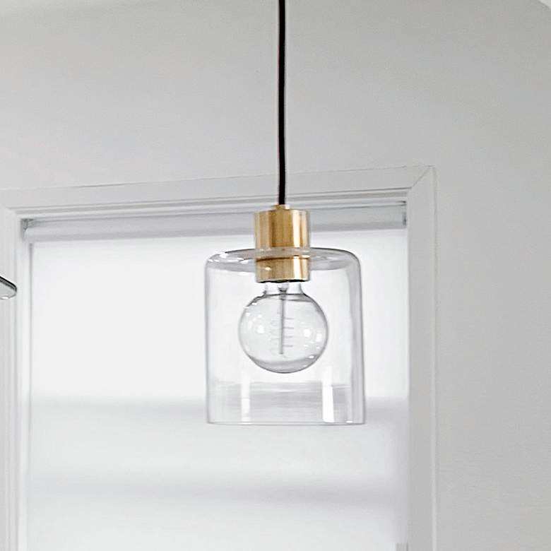 Image 1 Mitzi Neko 5.5" Wide Aged Brass 1 Light Pendant