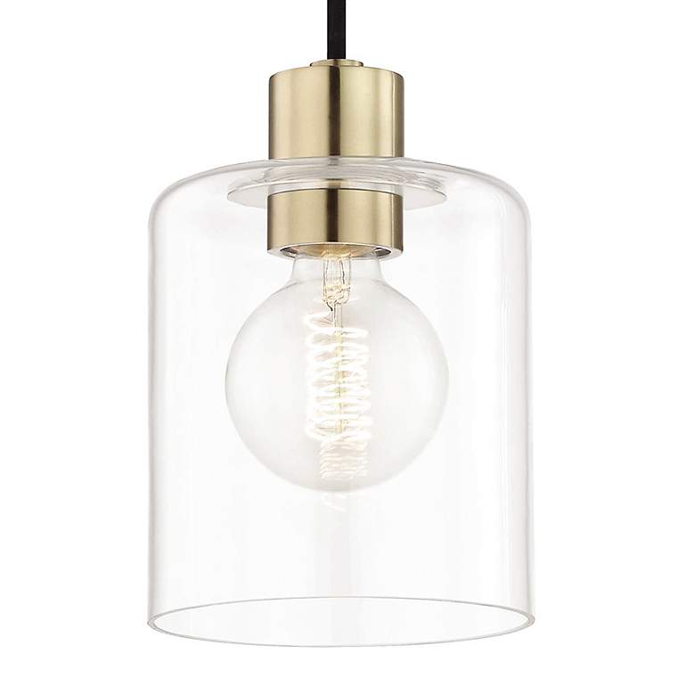 Image 4 Mitzi Neko 5.5" Wide Aged Brass 1 Light Pendant more views