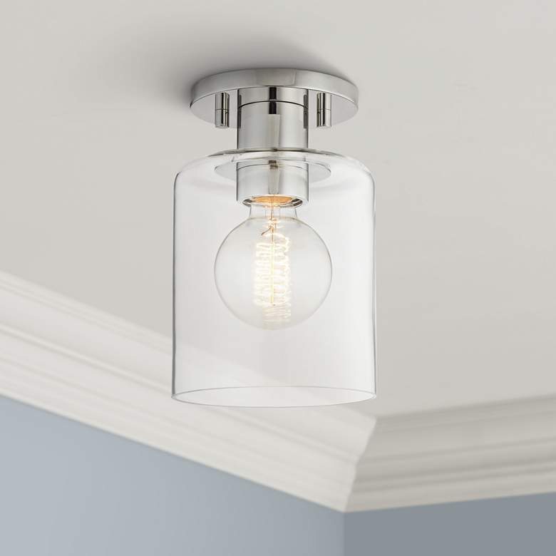 Image 1 Mitzi Neko 5 1/2" Wide Polished Nickel Ceiling Light