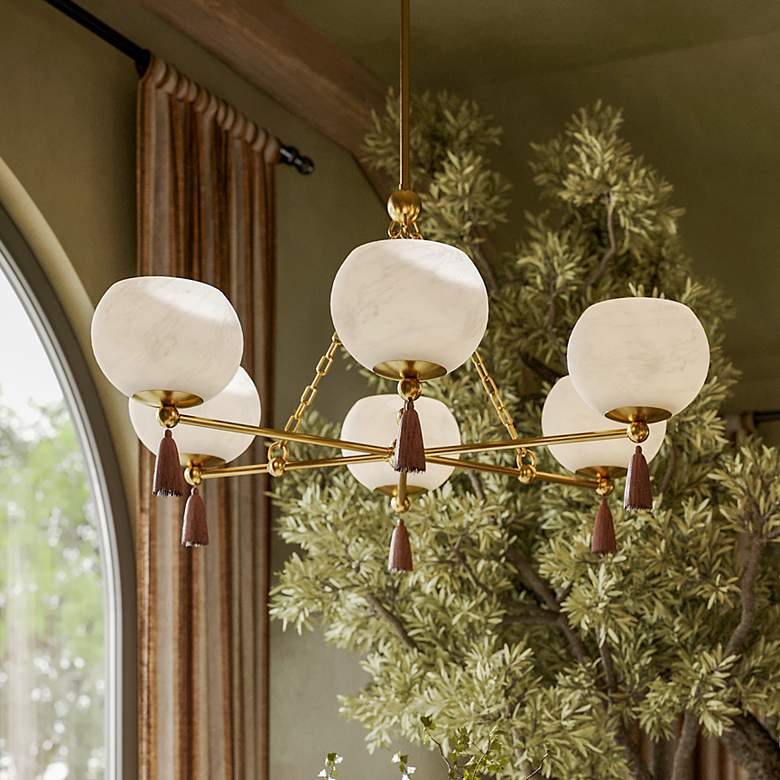 Image 1 Mitzi Niya Chandelier 35.5" in Aged Brass