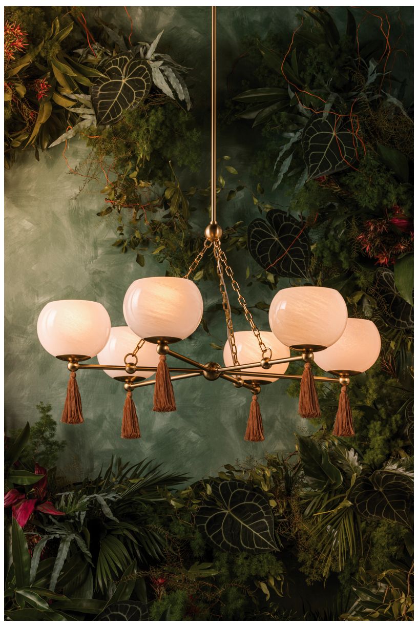 Mitzi Niya Chandelier 35.5" in Aged Brass