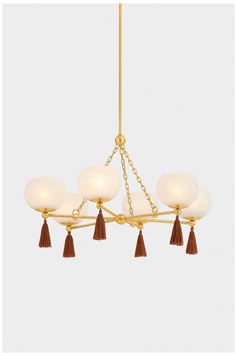 Mitzi Niya Chandelier 35.5" in Aged Brass