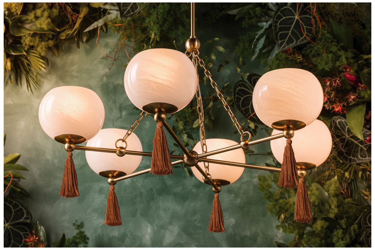 Mitzi Niya Chandelier 35.5" in Aged Brass
