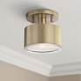 1_Mitzi Nora 5 1/4" Wide Aged Brass Finish Modern LED Ceiling Light