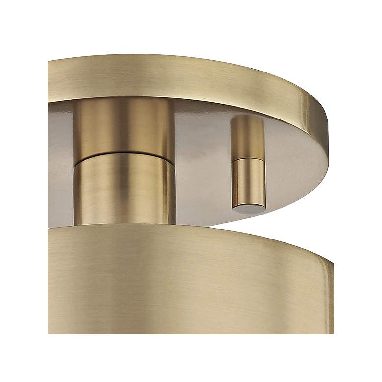Image 3 Mitzi Nora 5 1/4" Wide Aged Brass Finish Modern LED Ceiling Light more views
