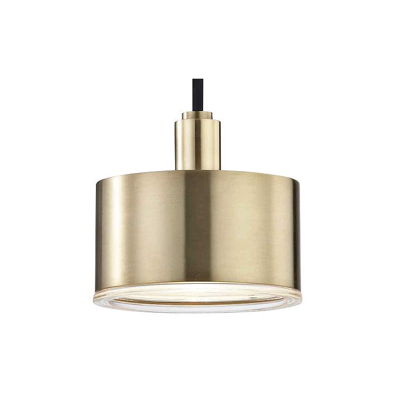 Image 3 Mitzi Nora 5 1/4" Wide Aged Brass LED Mini Pendant more views