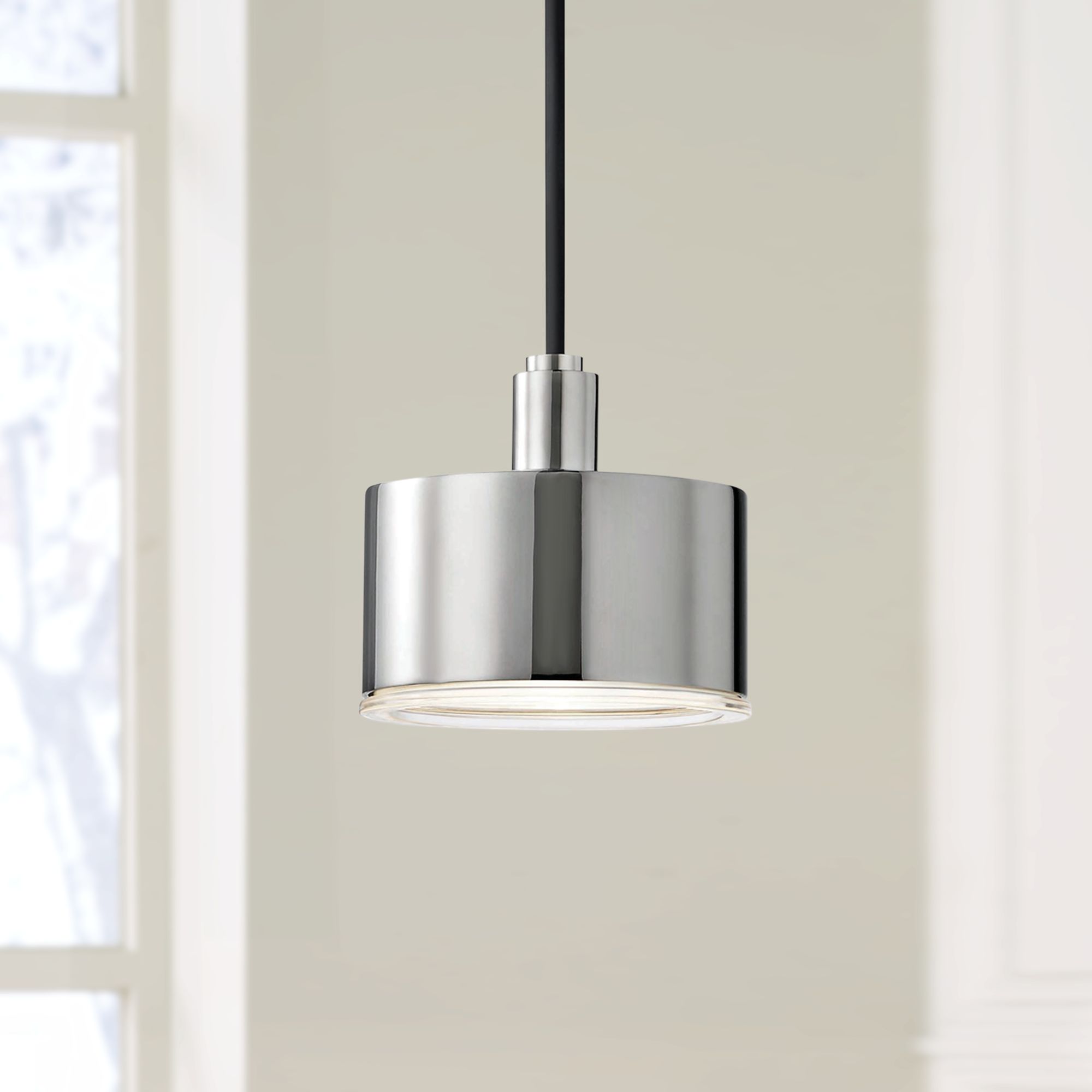 Mitzi Nora 5 1/4 Wide Polished Nickel LED Mini Pendant-