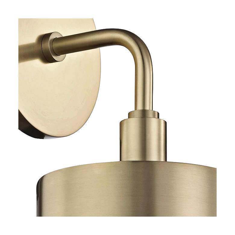 Image 2 Mitzi Nora 9" High Aged Brass LED Wall Sconce more views