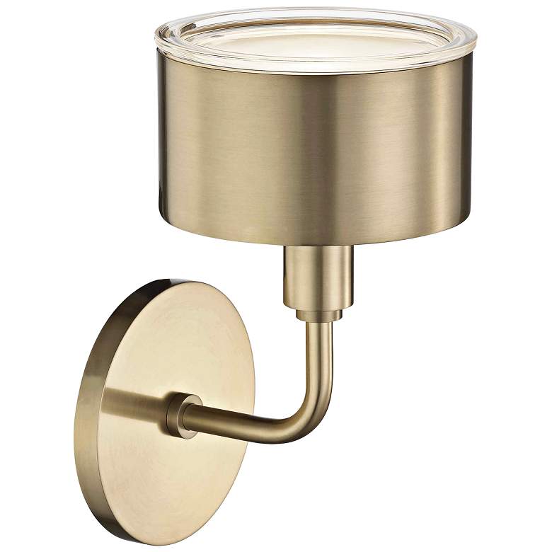 Image 3 Mitzi Nora 9" High Aged Brass LED Wall Sconce more views