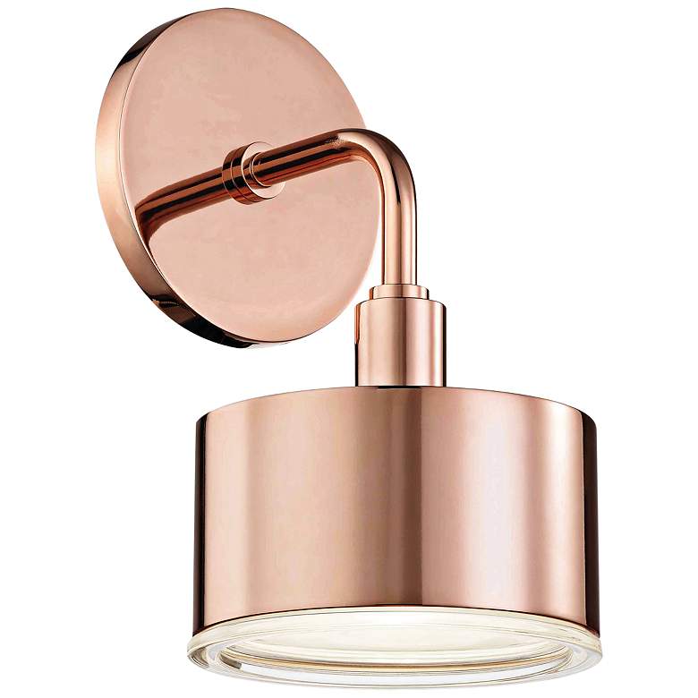 Image 1 Mitzi Nora 9 inch High Polished Copper LED Wall Sconce